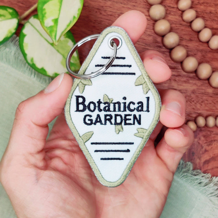 Botanical Garden Embroidered Hotel Key Keychain