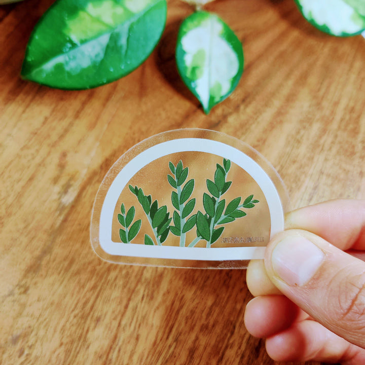 Clear ZZ Plant Sticker
