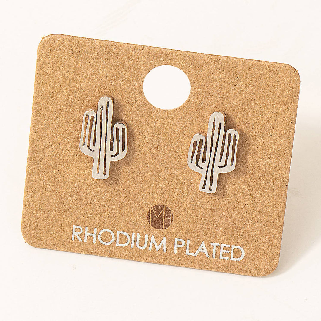 Desert Cactus Stud Earrings