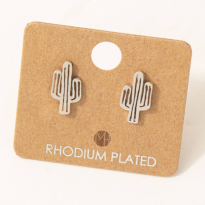 Desert Cactus Stud Earrings