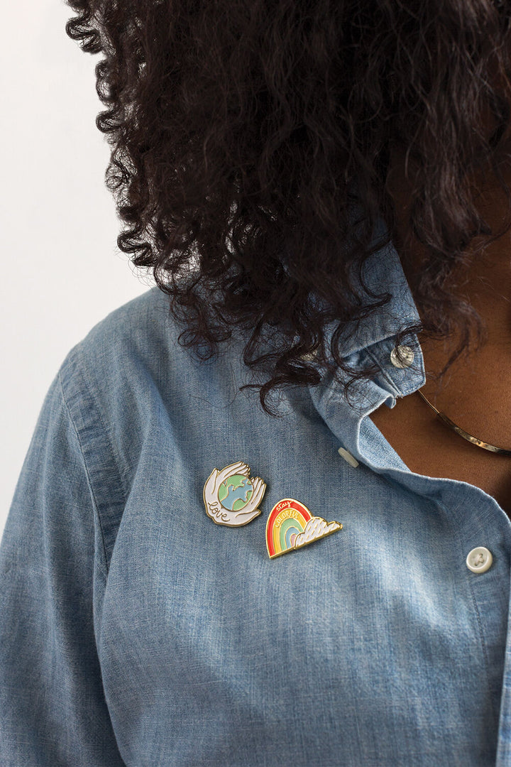 Stay Colorful Rainbow Enamel Pin