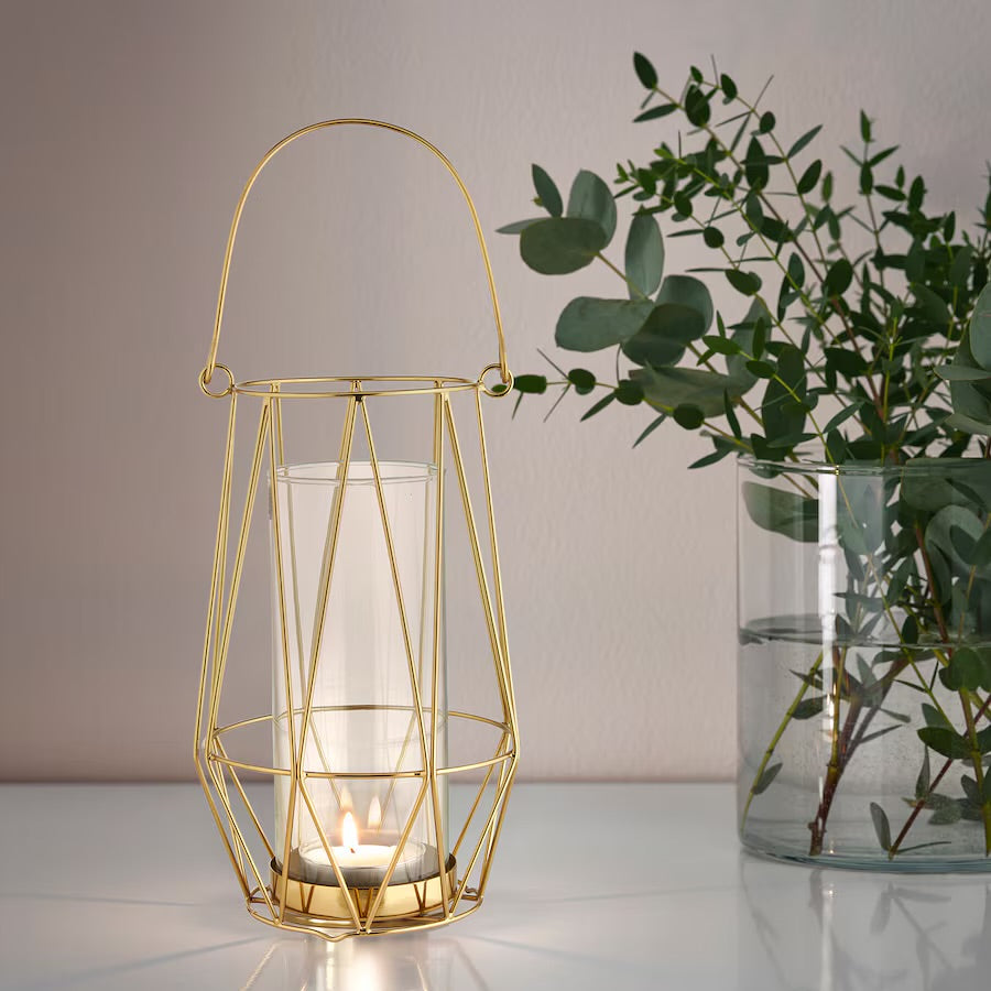 Geometric Gold Lantern