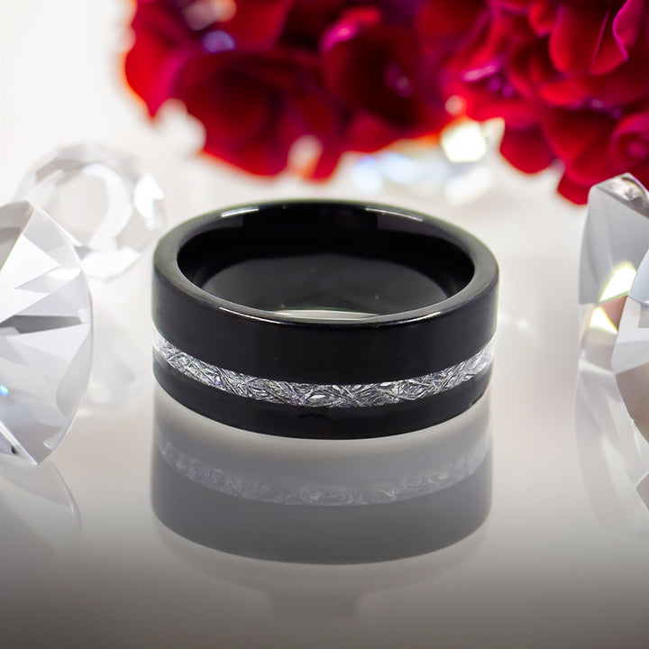 Meteorite Flat-Edge Fashion Ring