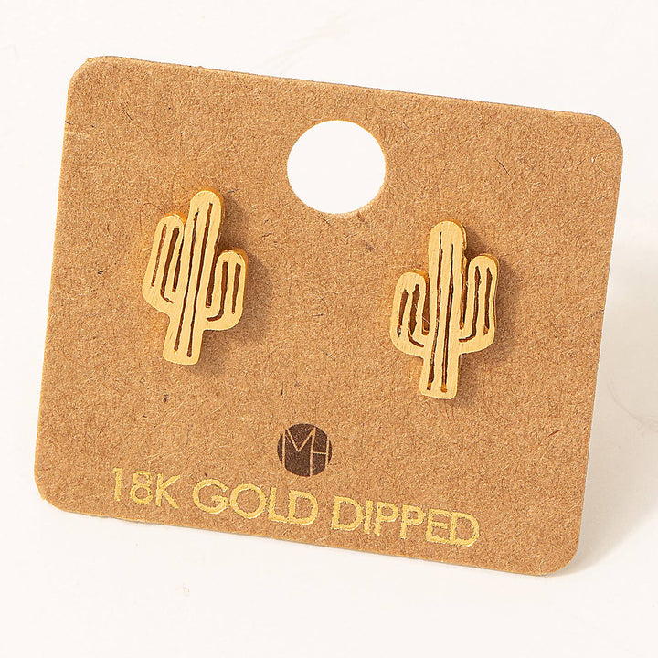 Desert Cactus Stud Earrings