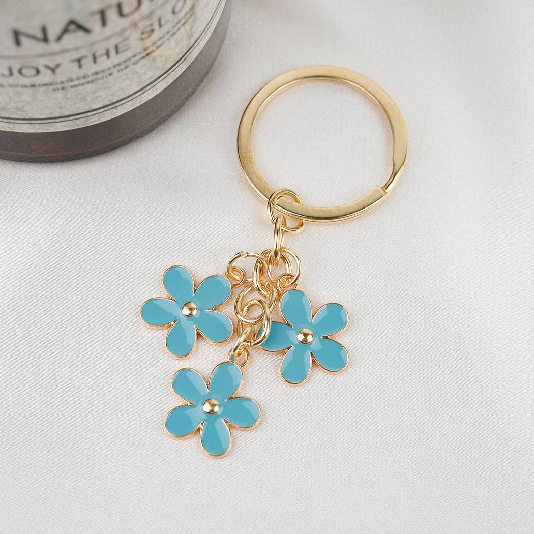 Summer Colorful Flowers Keychain