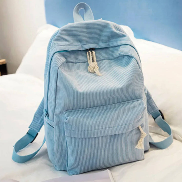 Large Capacity Velvet Corduroy Backpack