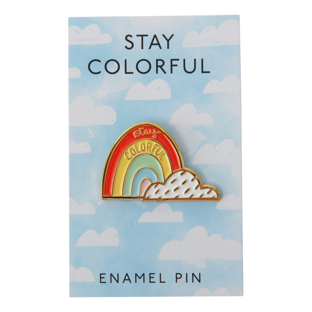 Stay Colorful Rainbow Enamel Pin