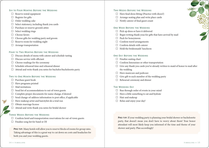 The Wedding Planner Checklist (Eucalyptus Design)