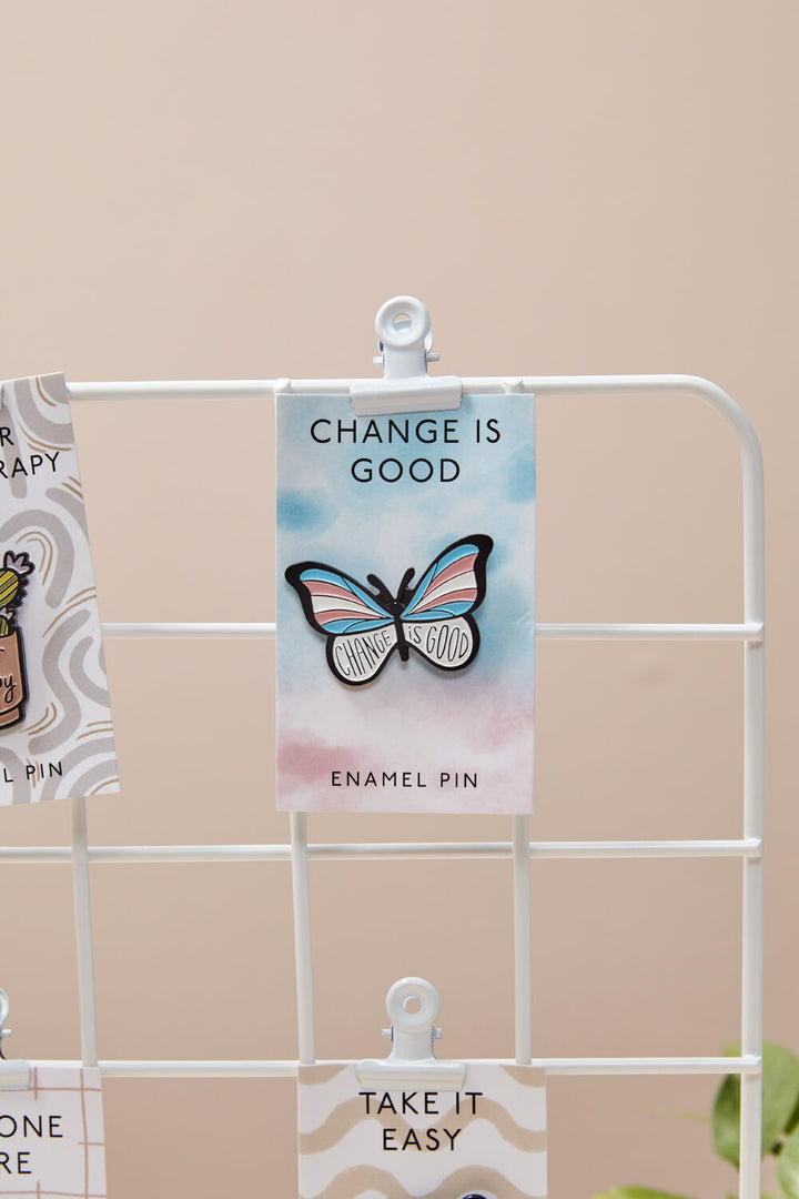 Change is Good Butterfly Enamel Pin