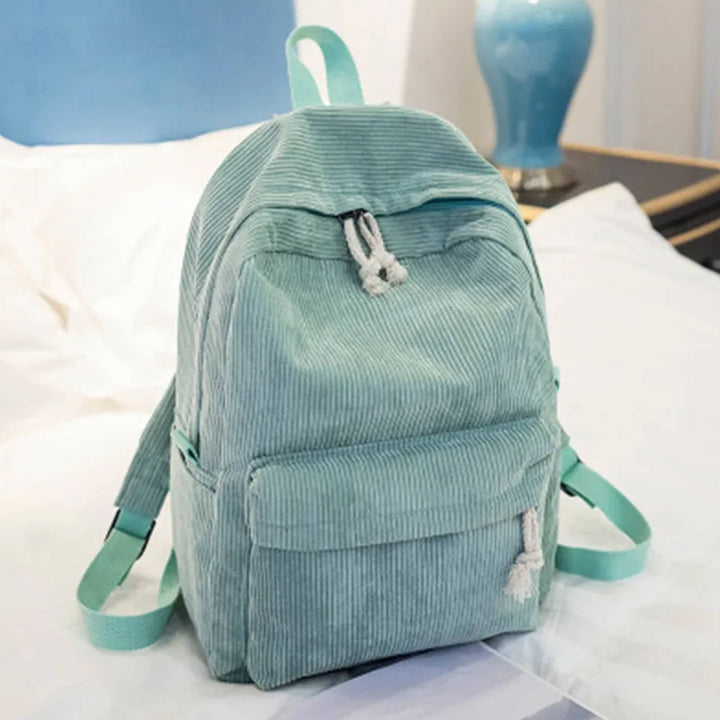 Large Capacity Velvet Corduroy Backpack