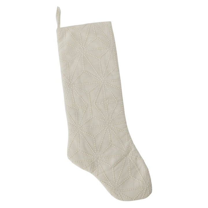 Snowdrift Embroidered Stocking