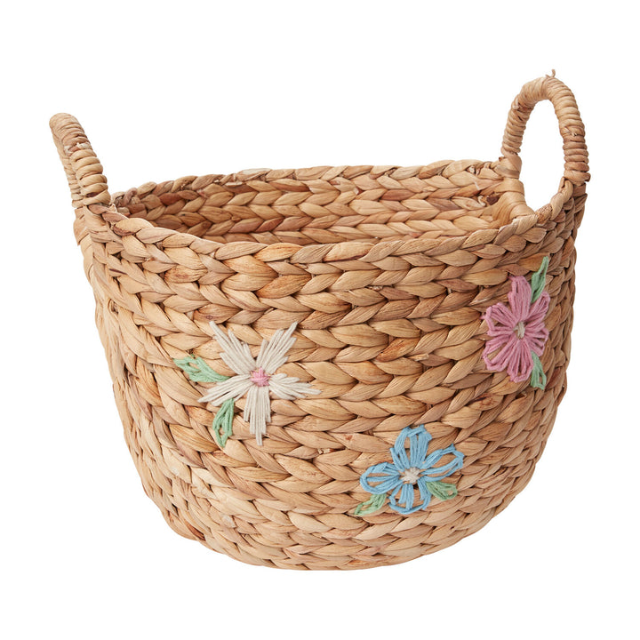 Embroidered Flower Basket