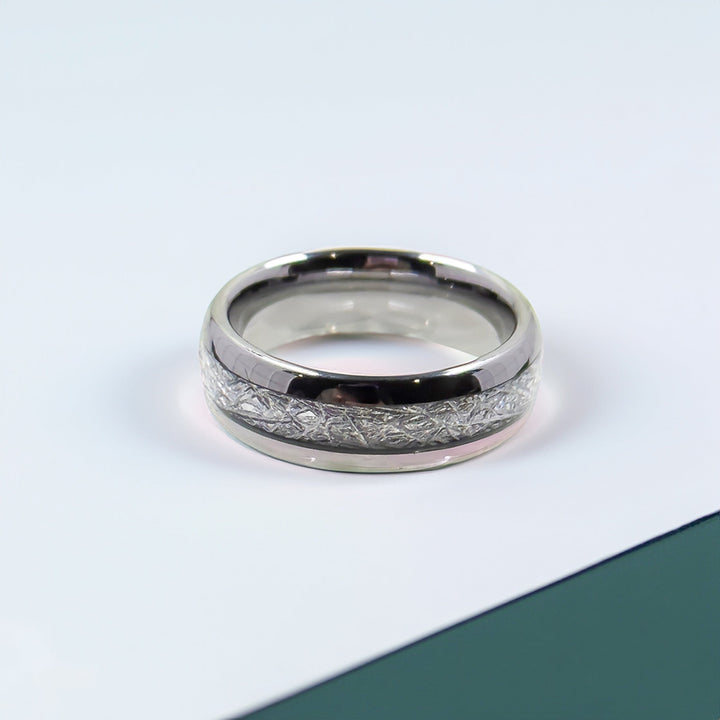 Silver Meteorite Fashion Ring