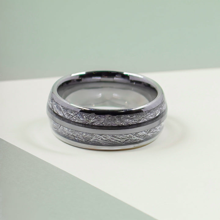 Silver Meteorite Fashion Ring