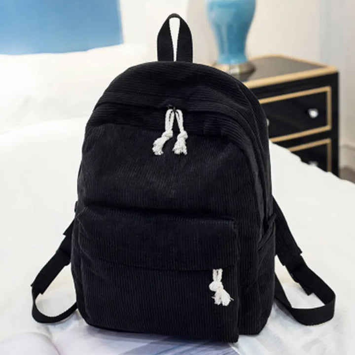 Large Capacity Velvet Corduroy Backpack