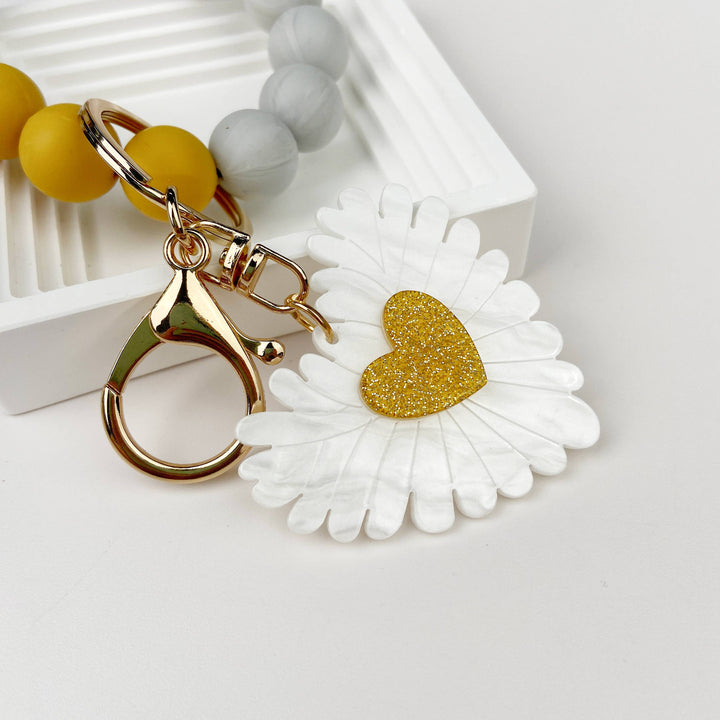 Handmade Beaded Tassel Heart Keychain Pendant