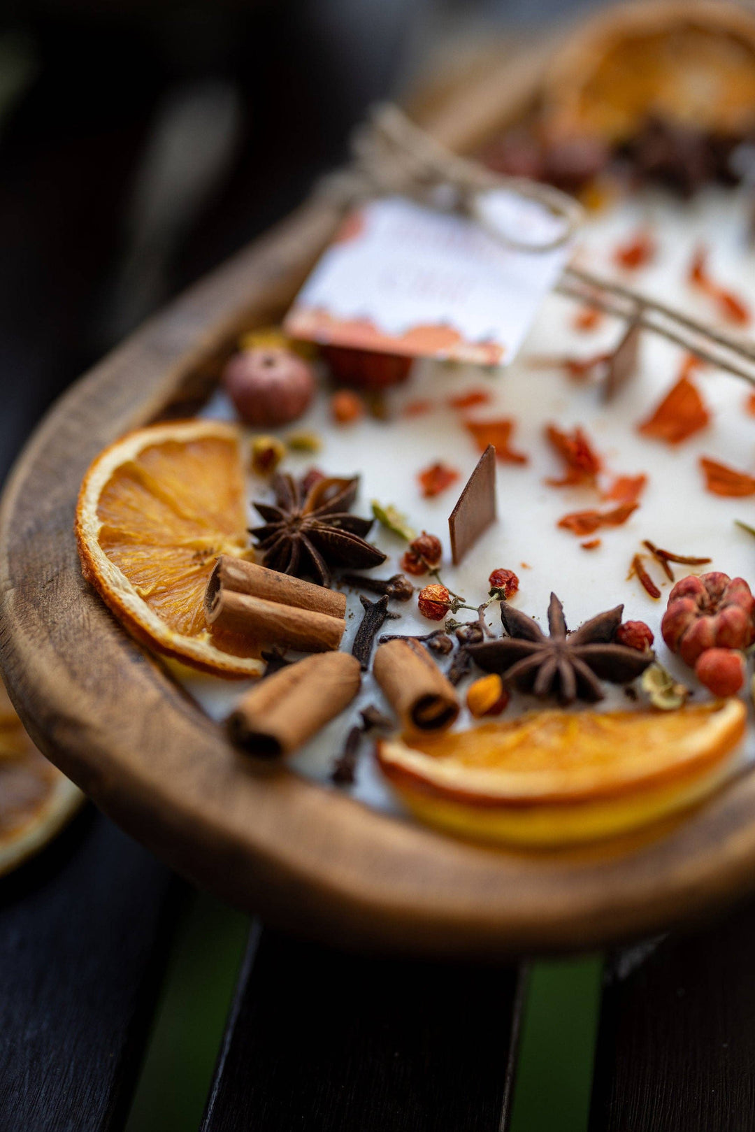 Large Wooden Fall Candle