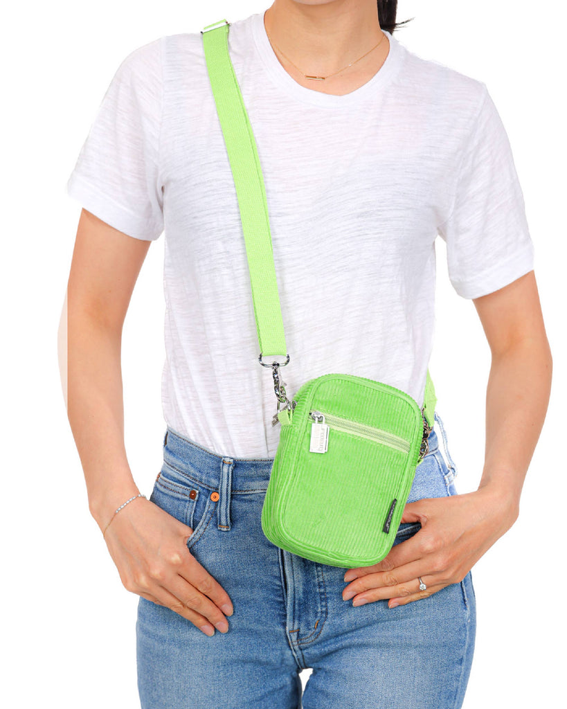 Crossbody Mini Brick Bag | Corduroy Green – Urban Botany